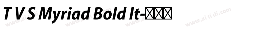 T V S Myriad Bold It字体转换